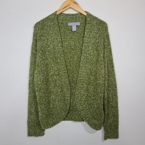 MODERN SOUL Green Open Front  Cardigan Sweater - Picture 3 of 11